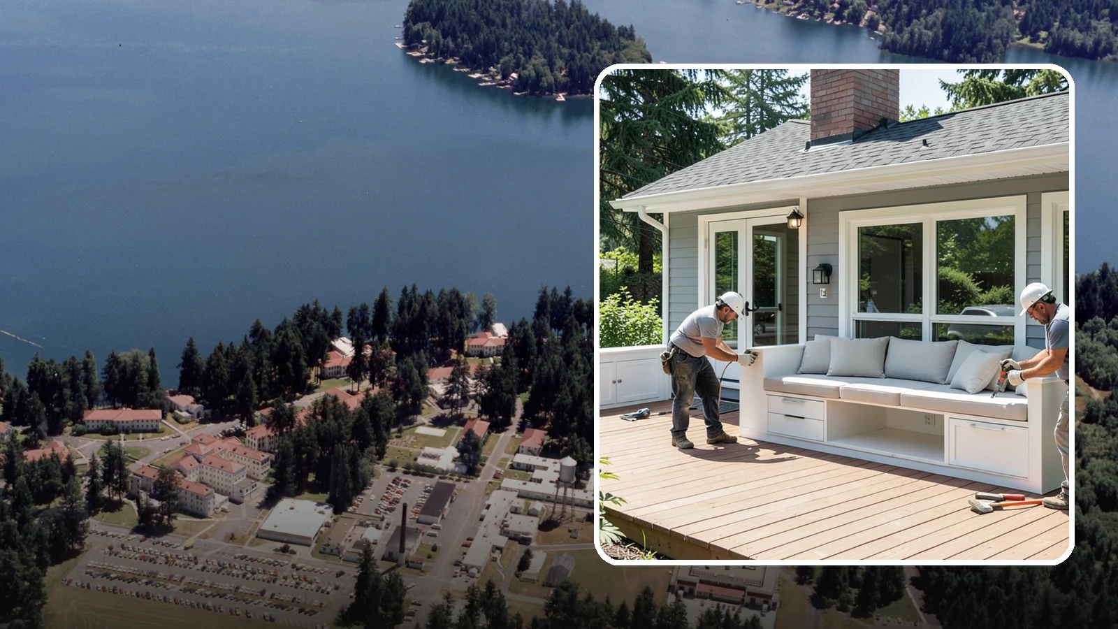 Deck Bench Construction in Lakewood, Pierce County, WA - Built-in deck bench construction that adds seating and definition without cluttering your space.