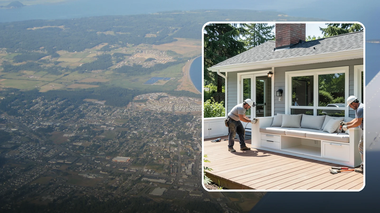 Deck Bench Construction in Oak Harbor, Island County, WA - Built-in deck bench construction that adds seating and definition without cluttering your space.