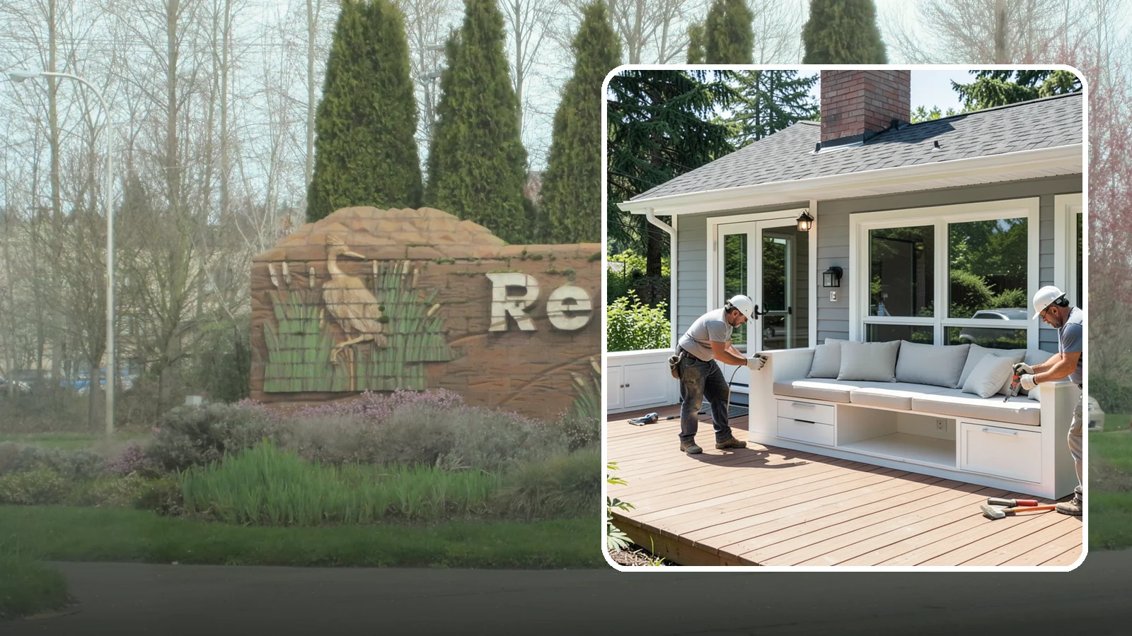 Deck Bench Construction in Renton, King County, WA - Built-in deck bench construction that adds seating and definition without cluttering your space.