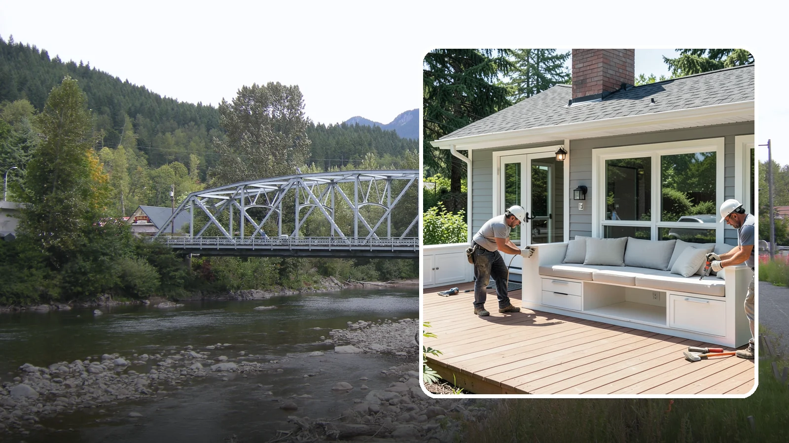 Deck Bench Construction in Skykomish, King County, WA - Built-in deck bench construction that adds seating and definition without cluttering your space.