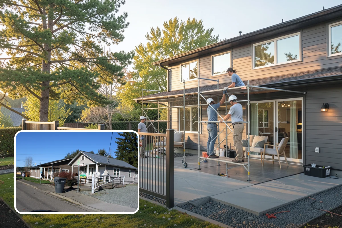 Deck Bench Construction in South Prairie, Pierce County, WA - Adds seating without taking up floor space