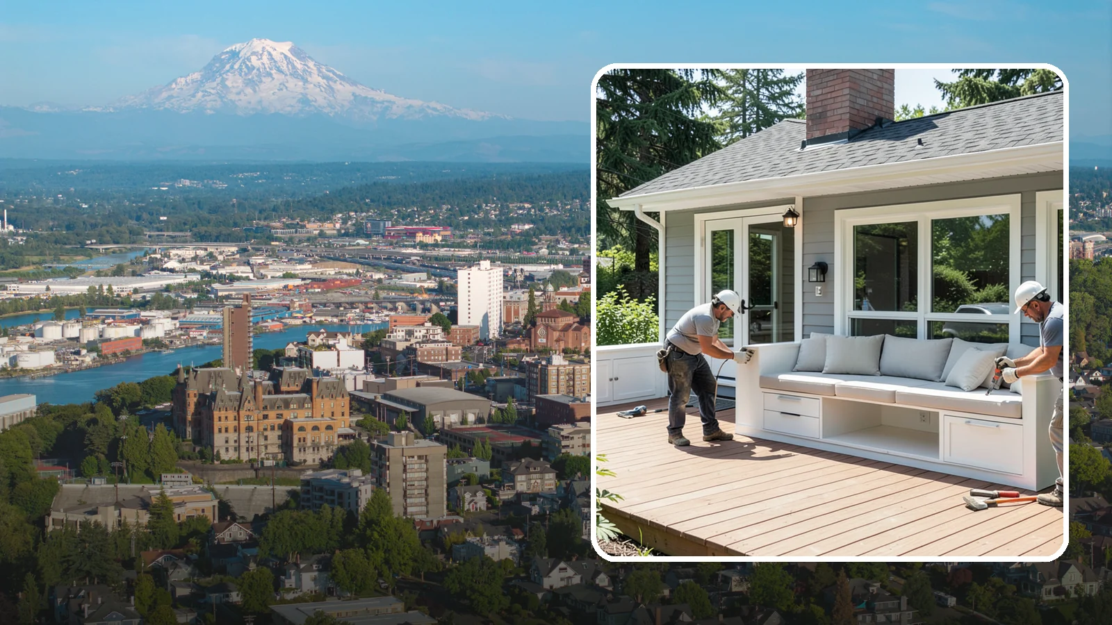 Deck Bench Construction in Tacoma, Pierce County, WA - Built-in deck bench construction that adds seating and definition without cluttering your space.