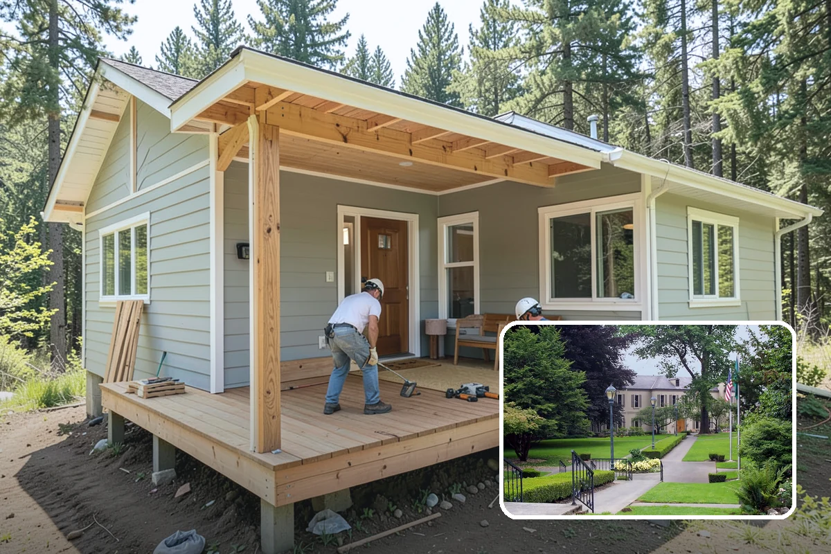 Deck Bench Construction in Woodinville, King County, WA - Adds seating without taking up floor space