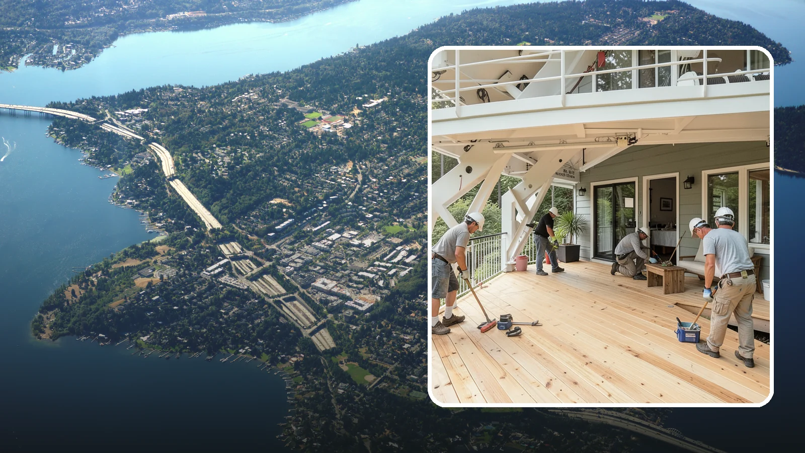 Deck Construction in Mercer Island, King County, WA - Custom deck construction that turns Puget Sound backyards into durable, weather-ready outdoor living space.