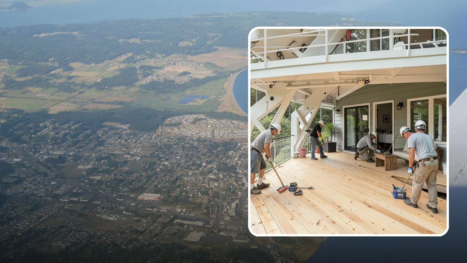Deck Construction in Oak Harbor, Island County, WA - Custom deck construction that turns Puget Sound backyards into durable, weather-ready outdoor living space.