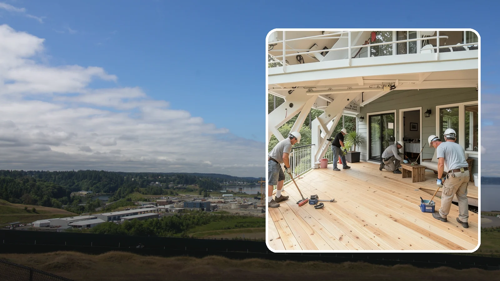 Deck Construction in University Place, Pierce County, WA - Custom deck construction that turns Puget Sound backyards into durable, weather-ready outdoor living space.