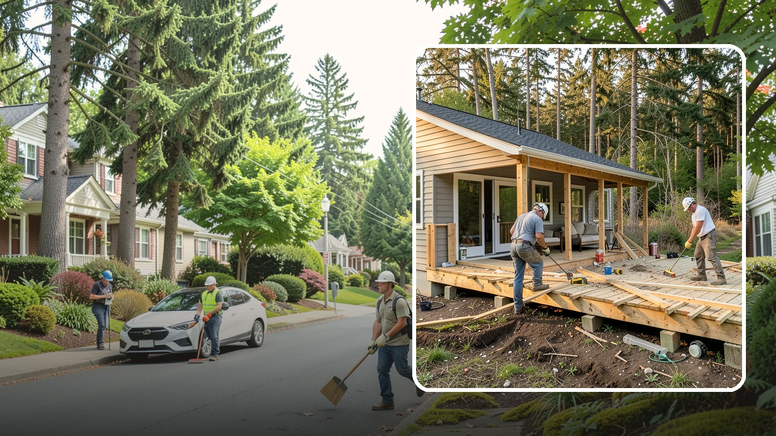 Deck Demolition in Beaux Arts Village, King County, WA - We remove old and failing decks safely, protecting your siding and yard and hauling every board away.