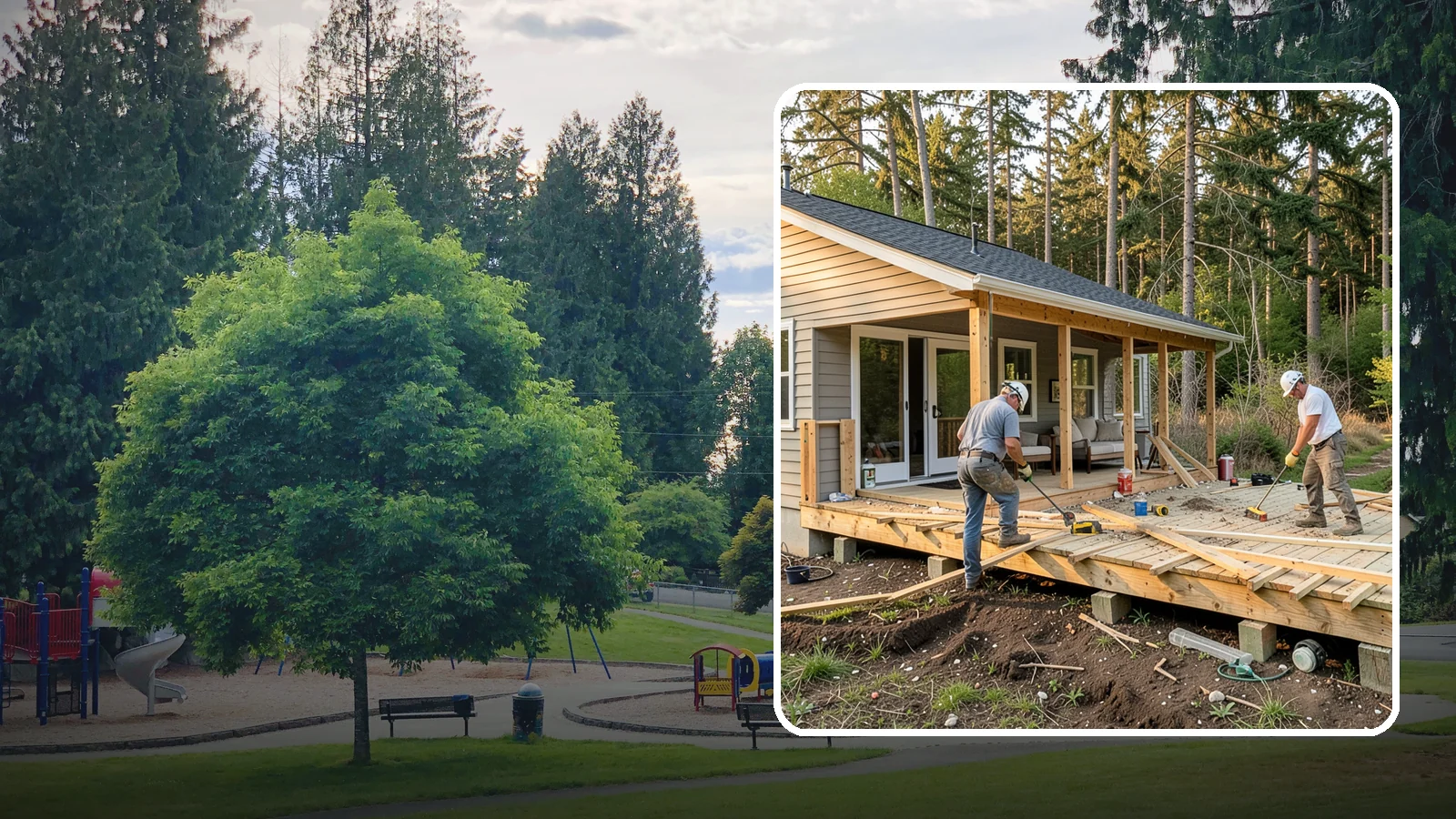 Deck Demolition in Bonney Lake, Pierce County, WA - We remove old and failing decks safely, protecting your siding and yard and hauling every board away.