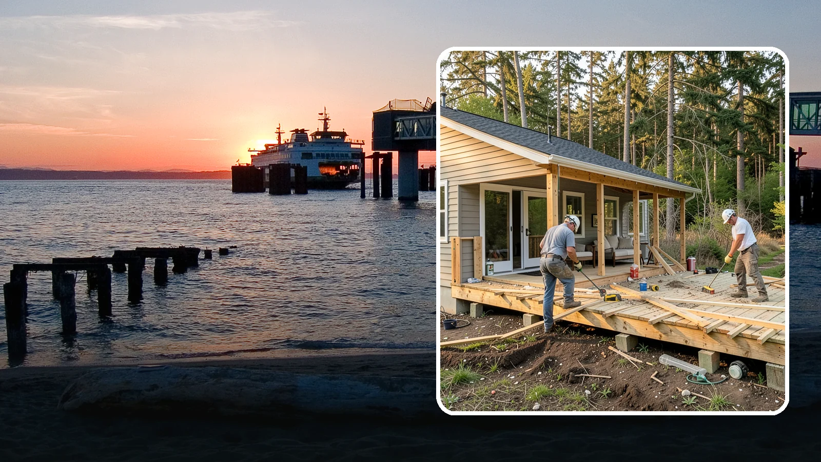 Deck Demolition in Edmonds, Snohomish County, WA - We remove old and failing decks safely, protecting your siding and yard and hauling every board away.