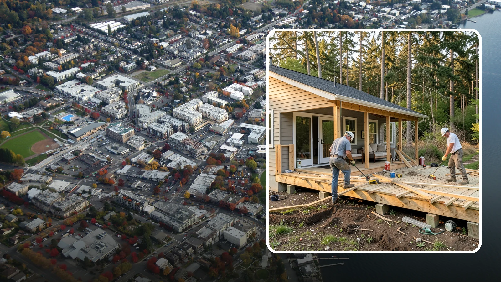 Deck Demolition in Kirkland, King County, WA - We remove old and failing decks safely, protecting your siding and yard and hauling every board away.