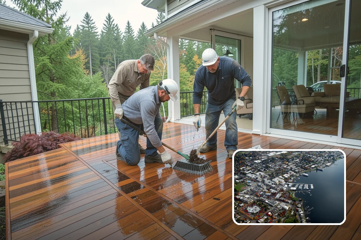 Deck Demolition in Kirkland, King County, WA - Rotted and unsafe decking removed safely