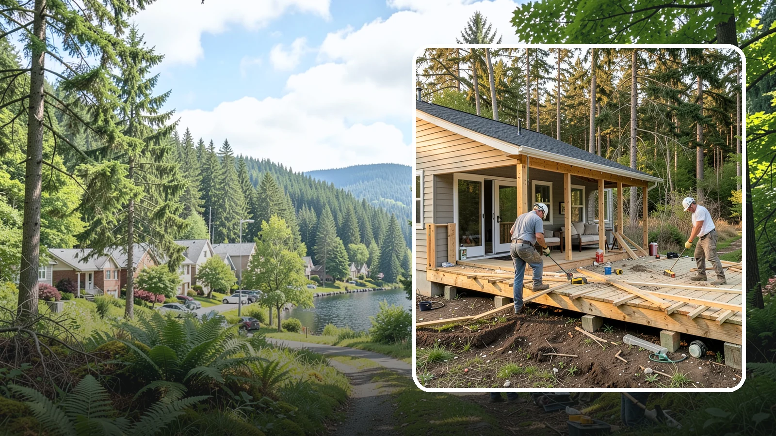 Deck Demolition in Lake Forest Park, King County, WA - We remove old and failing decks safely, protecting your siding and yard and hauling every board away.