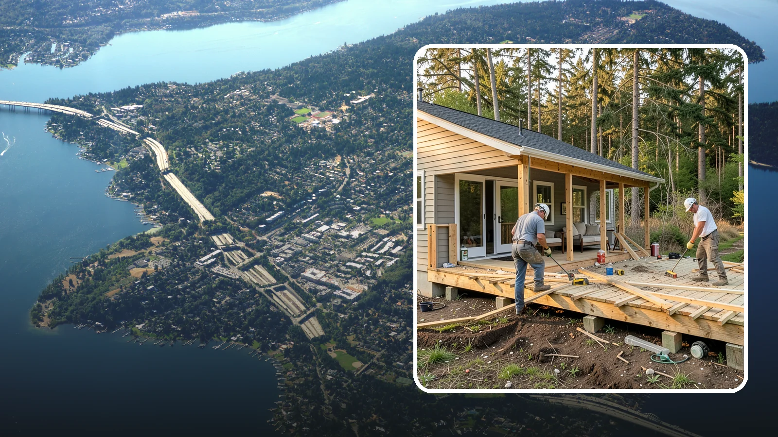 Deck Demolition in Mercer Island, King County, WA - We remove old and failing decks safely, protecting your siding and yard and hauling every board away.