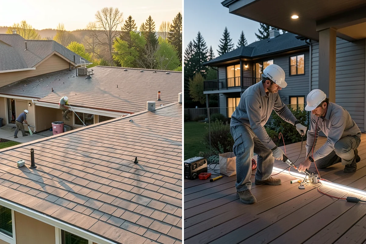 Deck Demolition in Puyallup, Pierce County, WA - Assess the deck's attachment and any rot or hazards
