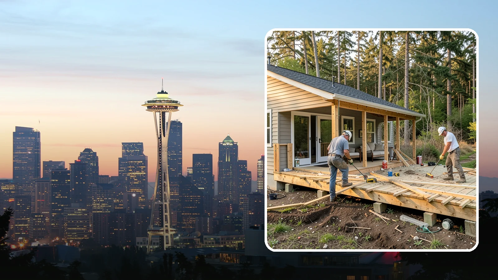 Deck Demolition in Seattle, King County, WA - We remove old and failing decks safely, protecting your siding and yard and hauling every board away.