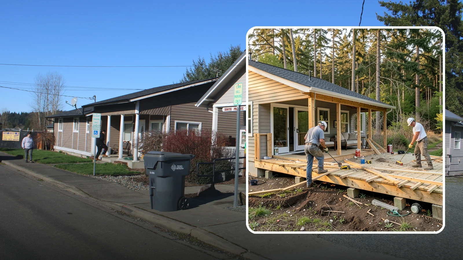 Deck Demolition in South Prairie, Pierce County, WA - We remove old and failing decks safely, protecting your siding and yard and hauling every board away.