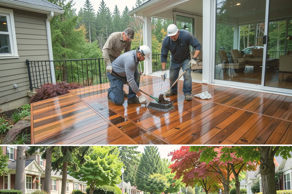 Deck Lighting Installation in Beaux Arts Village, King County, WA - Lighting can be added any time of year and is especially appreciated heading into the darker fall and winter months.