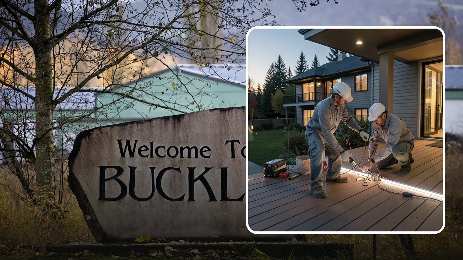 Deck Lighting Installation in Buckley, Pierce County, WA - Deck lighting installation that extends evening enjoyment and improves safety after dark.