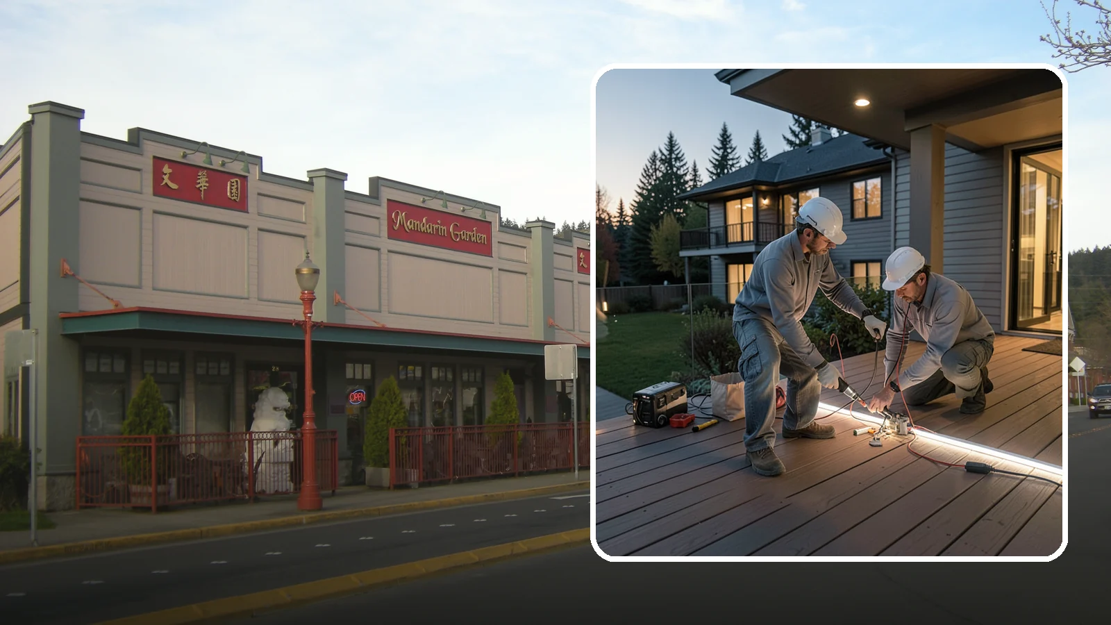 Deck Lighting Installation in Issaquah, King County, WA - Deck lighting installation that extends evening enjoyment and improves safety after dark.