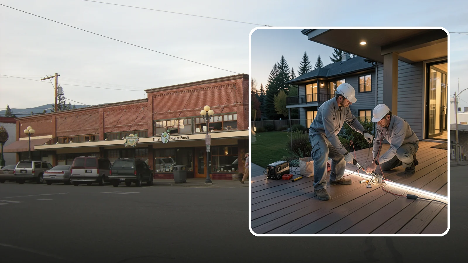 Deck Lighting Installation in Sedro-Woolley, Skagit County, WA - Deck lighting installation that extends evening enjoyment and improves safety after dark.