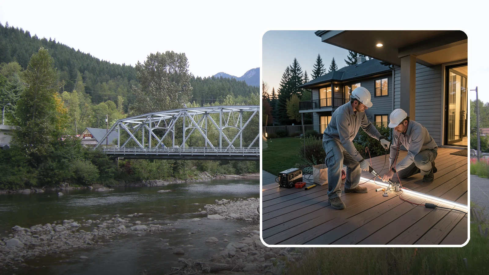 Deck Lighting Installation in Skykomish, King County, WA - Deck lighting installation that extends evening enjoyment and improves safety after dark.