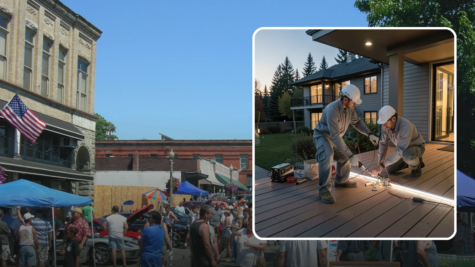Deck Lighting Installation in Snohomish, Snohomish County, WA - Deck lighting installation that extends evening enjoyment and improves safety after dark.