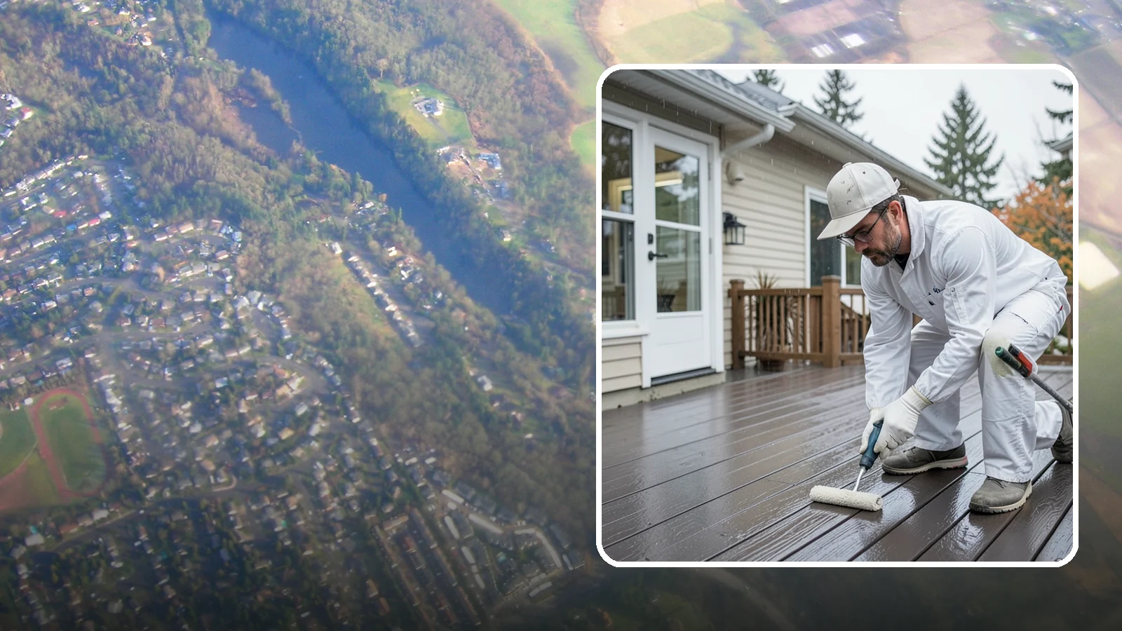 Deck Painting in Algona, King County, WA - Deck painting applies a solid, protective color coat that seals and renews worn deck boards.