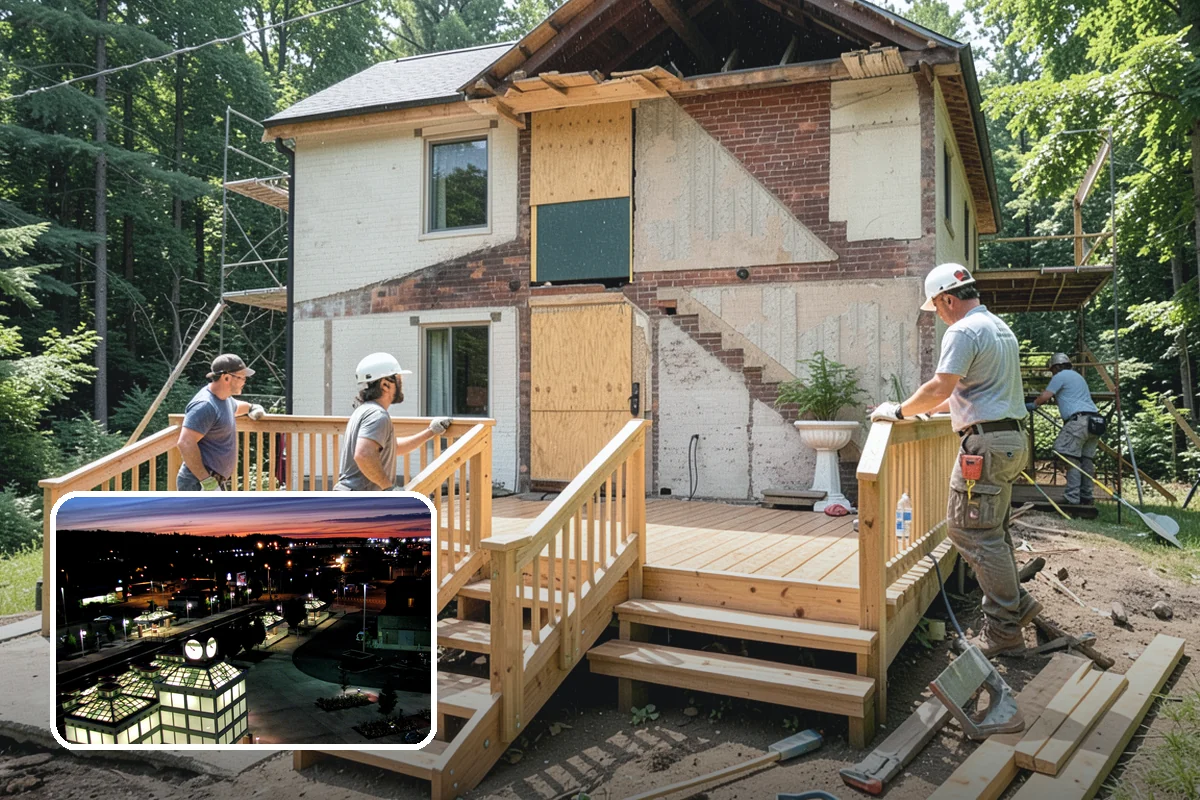 Deck Painting in Auburn, King County, WA - Solid color that hides graying and mismatched boards
