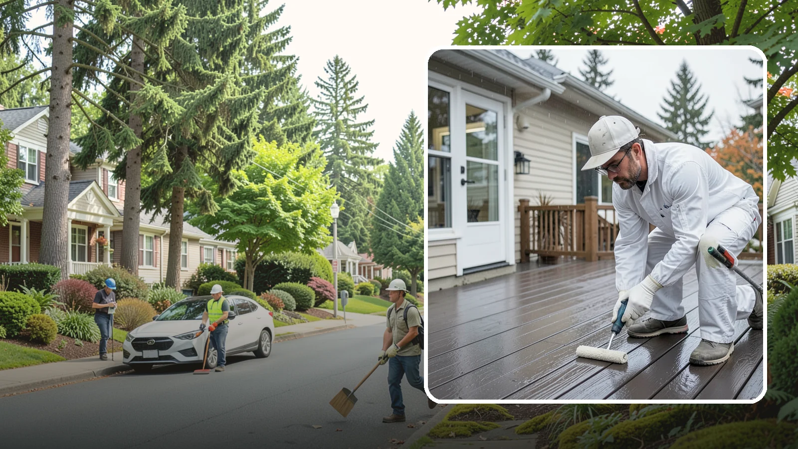Deck Painting in Beaux Arts Village, King County, WA - Deck painting applies a solid, protective color coat that seals and renews worn deck boards.
