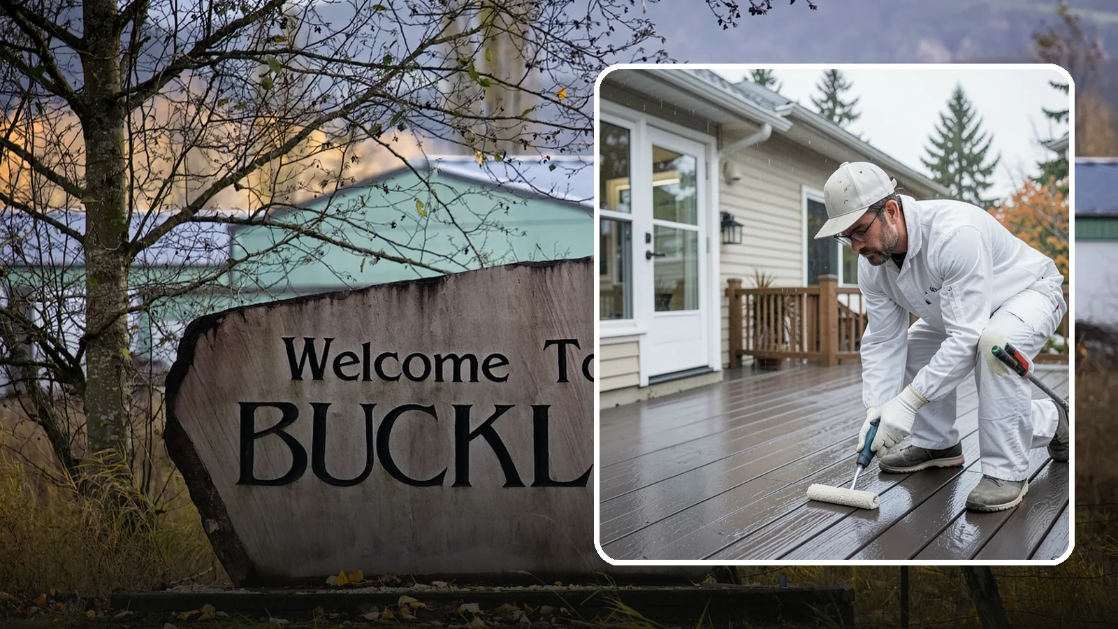 Deck Painting in Buckley, Pierce County, WA - Deck painting applies a solid, protective color coat that seals and renews worn deck boards.