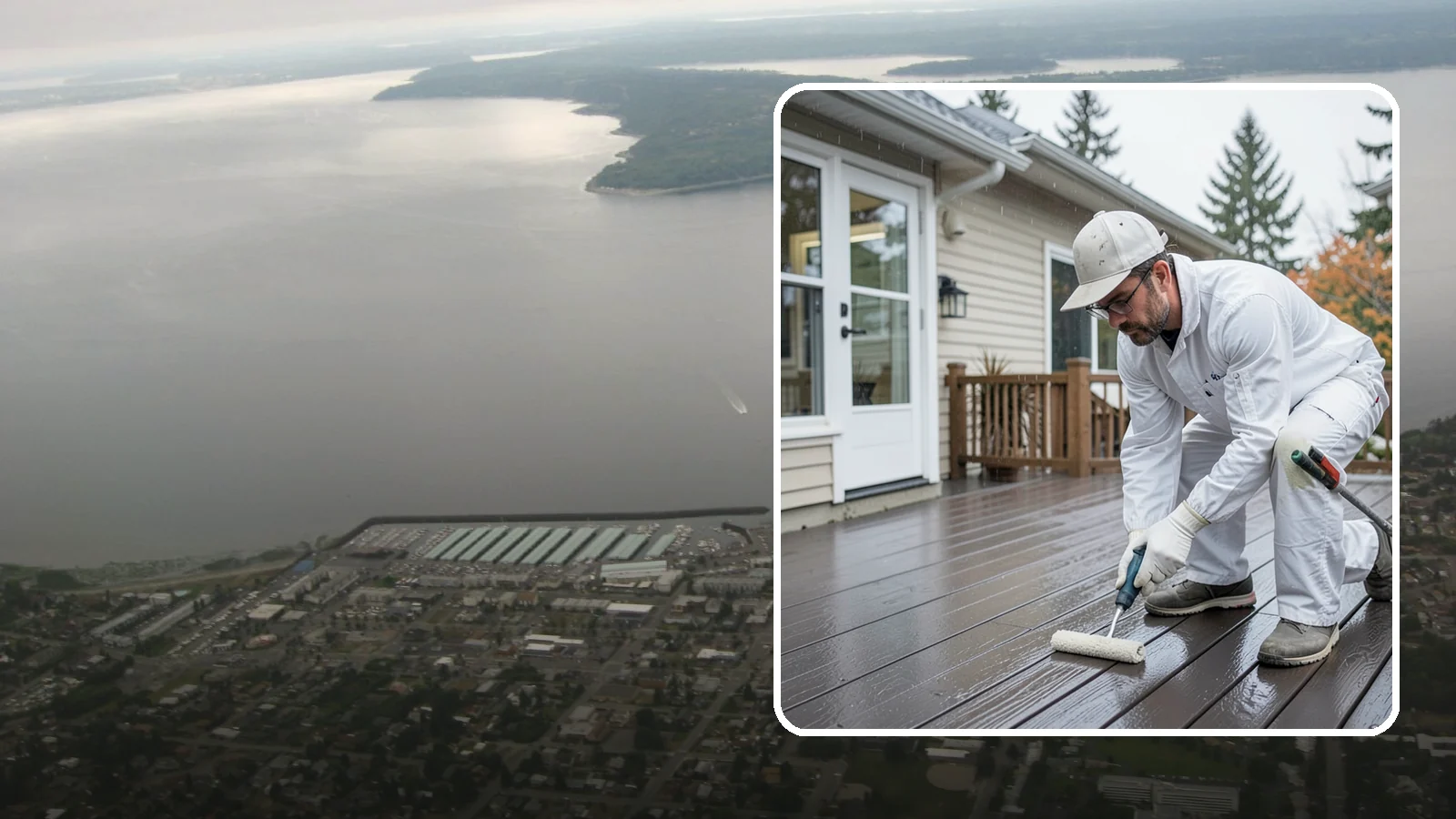 Deck Painting in Des Moines, King County, WA - Deck painting applies a solid, protective color coat that seals and renews worn deck boards.