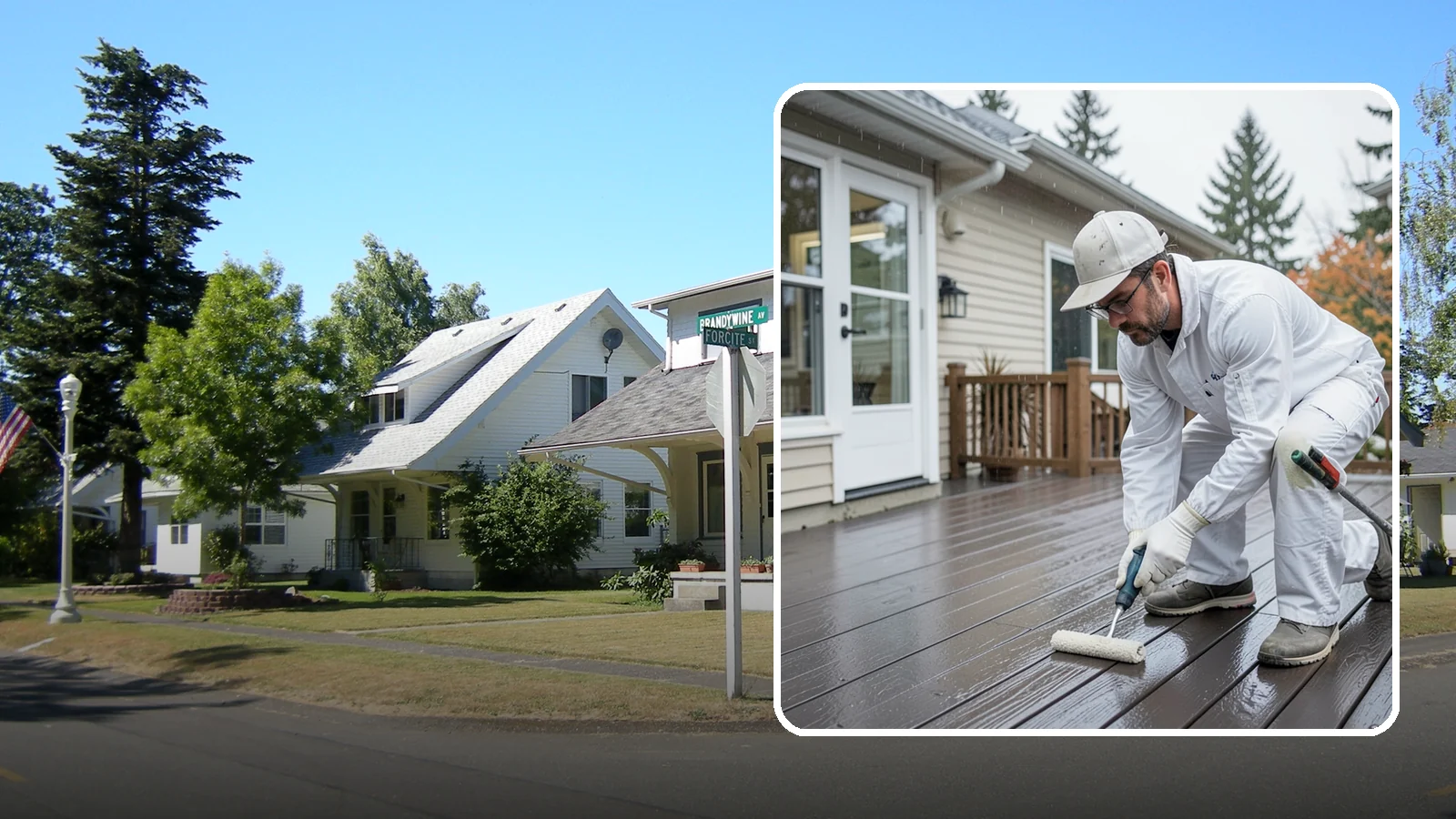 Deck Painting in DuPont, Pierce County, WA - Deck painting applies a solid, protective color coat that seals and renews worn deck boards.