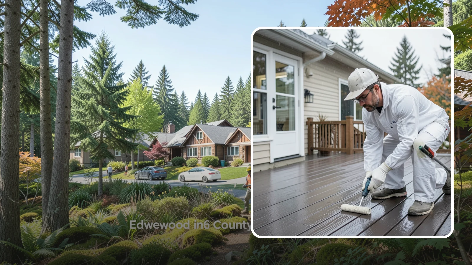 Deck Painting in Edgewood, Pierce County, WA - Deck painting applies a solid, protective color coat that seals and renews worn deck boards.