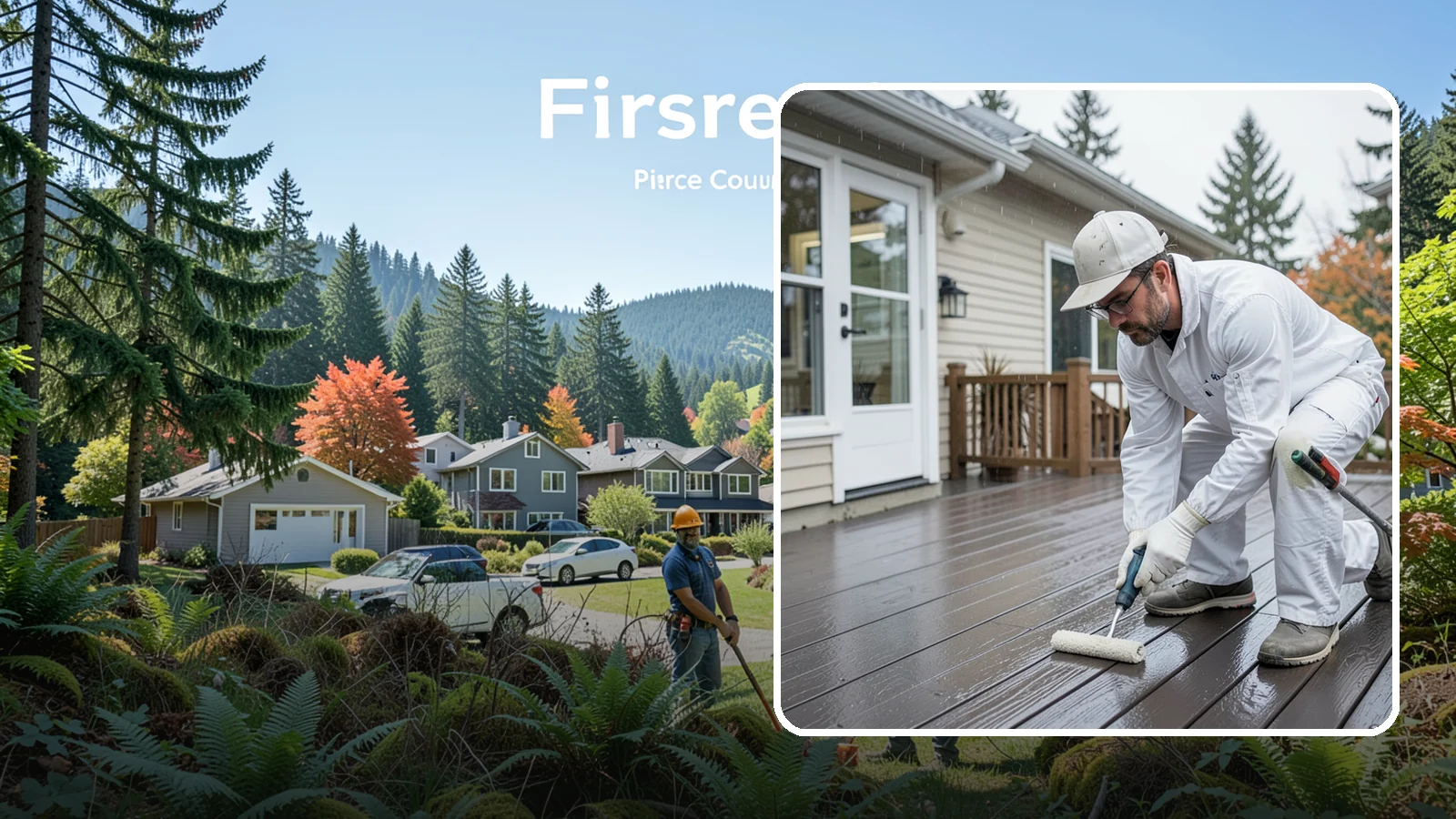 Deck Painting in Fircrest, Pierce County, WA - Deck painting applies a solid, protective color coat that seals and renews worn deck boards.