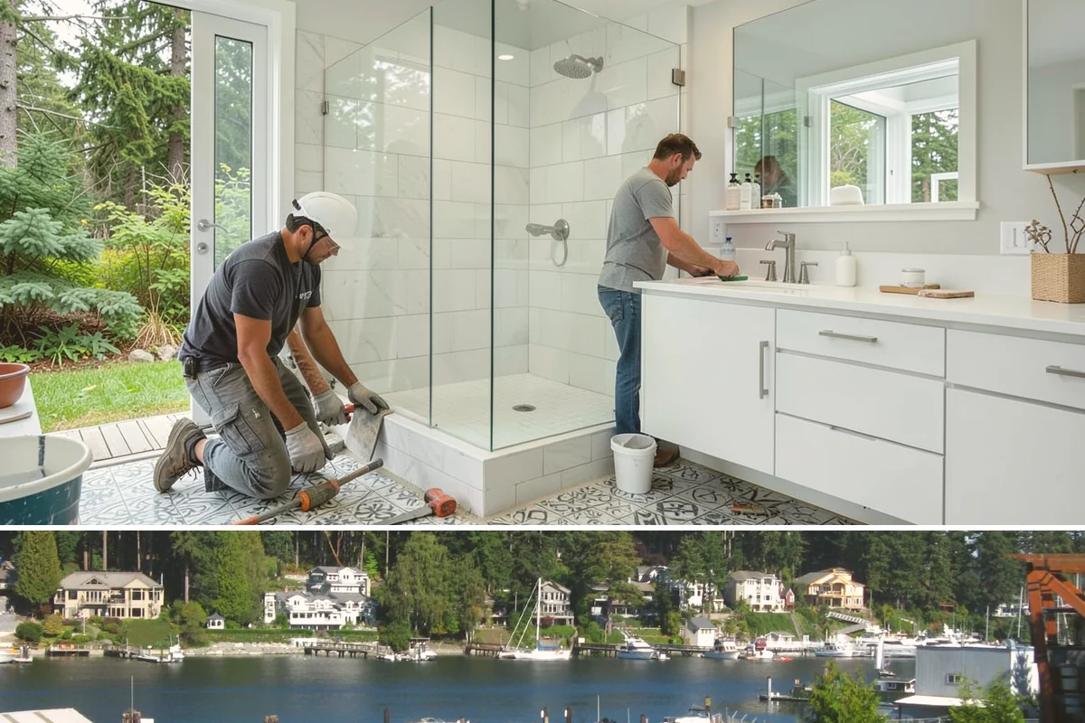 Deck Painting in Gig Harbor, Pierce County, WA - Deck painting must be scheduled during the dry summer window so the wood is dry and the coating can cure fully.