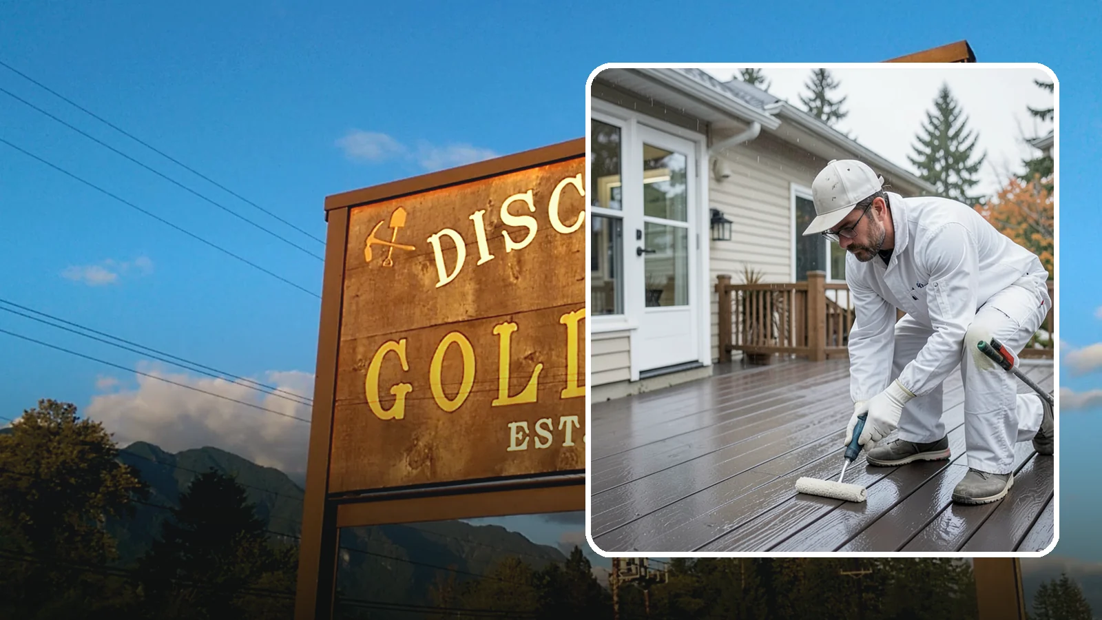 Deck Painting in Gold Bar, Snohomish County, WA - Deck painting applies a solid, protective color coat that seals and renews worn deck boards.