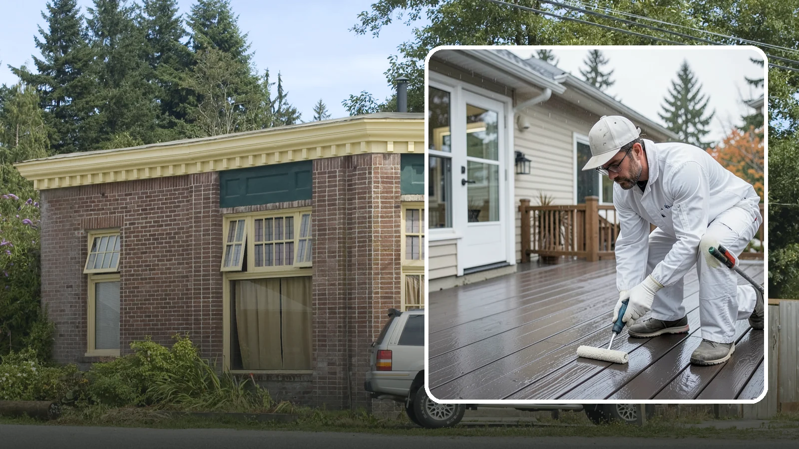 Deck Painting in Hamilton, Skagit County, WA - Deck painting applies a solid, protective color coat that seals and renews worn deck boards.