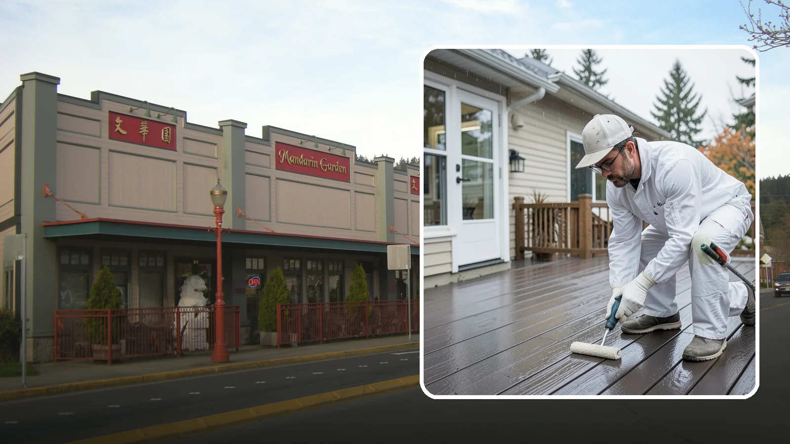 Deck Painting in Issaquah, King County, WA - Deck painting applies a solid, protective color coat that seals and renews worn deck boards.