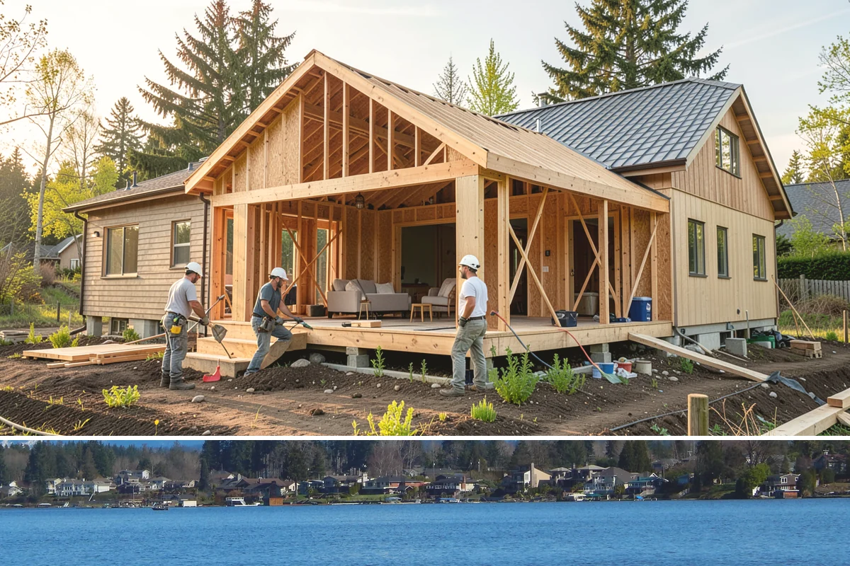 Deck Painting in Lake Stevens, Snohomish County, WA - Deck painting must be scheduled during the dry summer window so the wood is dry and the coating can cure fully.