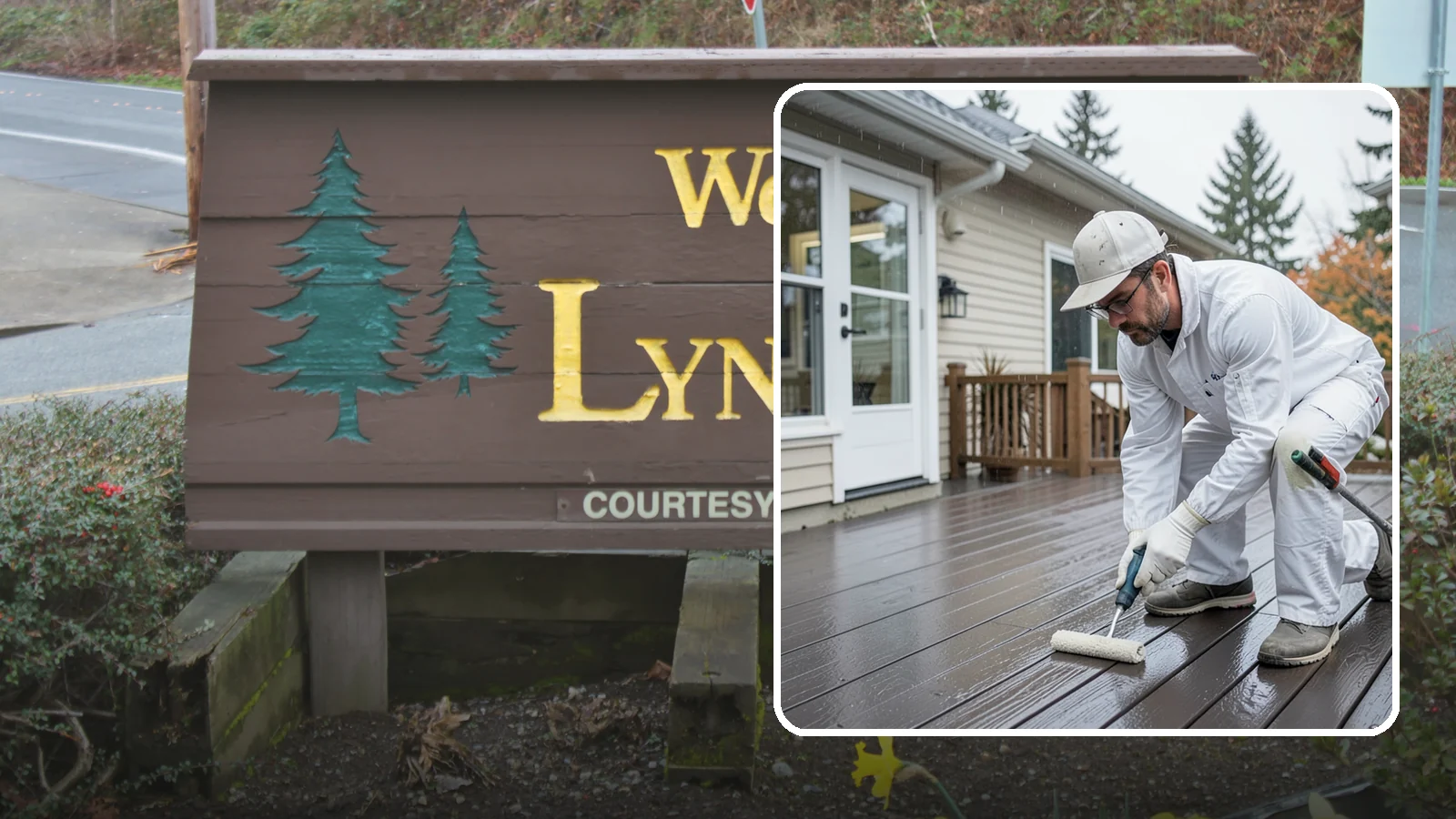 Deck Painting in Lynnwood, Snohomish County, WA - Deck painting applies a solid, protective color coat that seals and renews worn deck boards.
