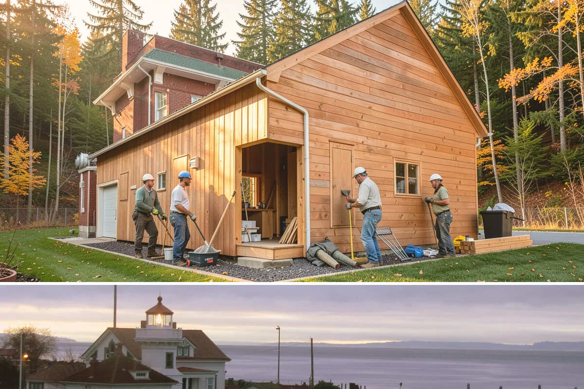 Deck Painting in Mukilteo, Snohomish County, WA - Deck painting must be scheduled during the dry summer window so the wood is dry and the coating can cure fully.