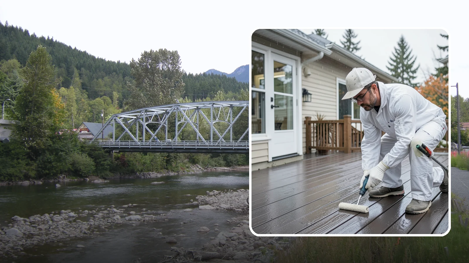 Deck Painting in Skykomish, King County, WA - Deck painting applies a solid, protective color coat that seals and renews worn deck boards.