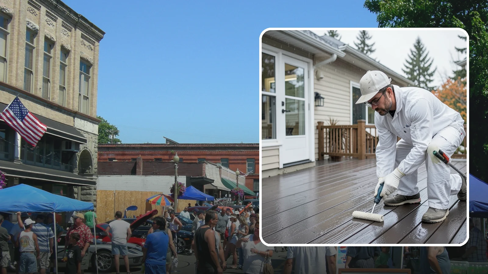 Deck Painting in Snohomish, Snohomish County, WA - Deck painting applies a solid, protective color coat that seals and renews worn deck boards.