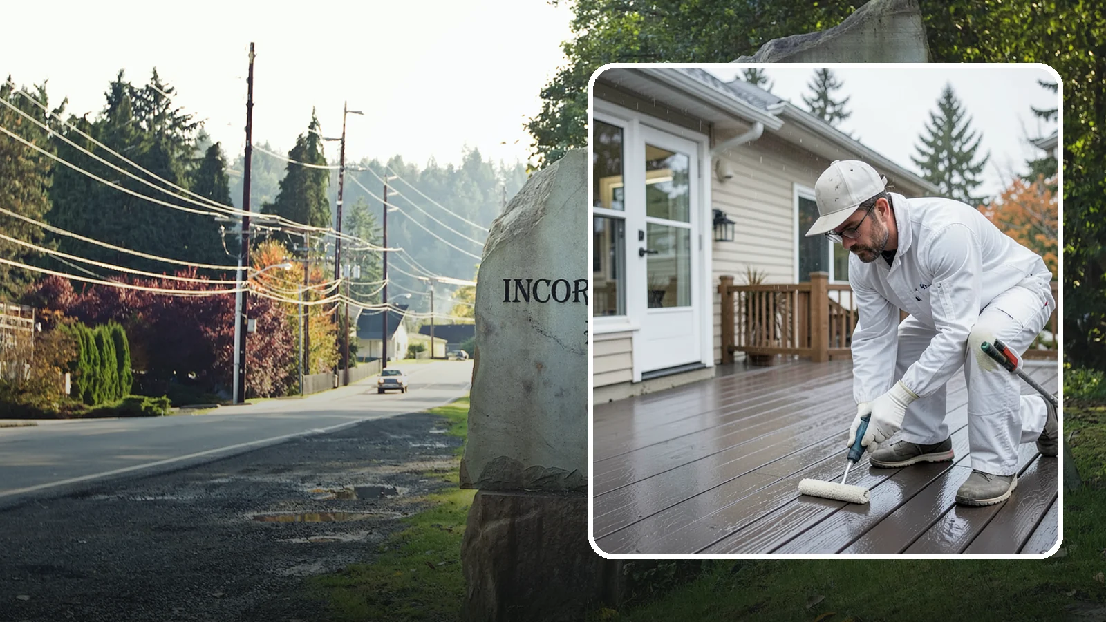 Deck Painting in Wilkeson, Pierce County, WA - Deck painting applies a solid, protective color coat that seals and renews worn deck boards.