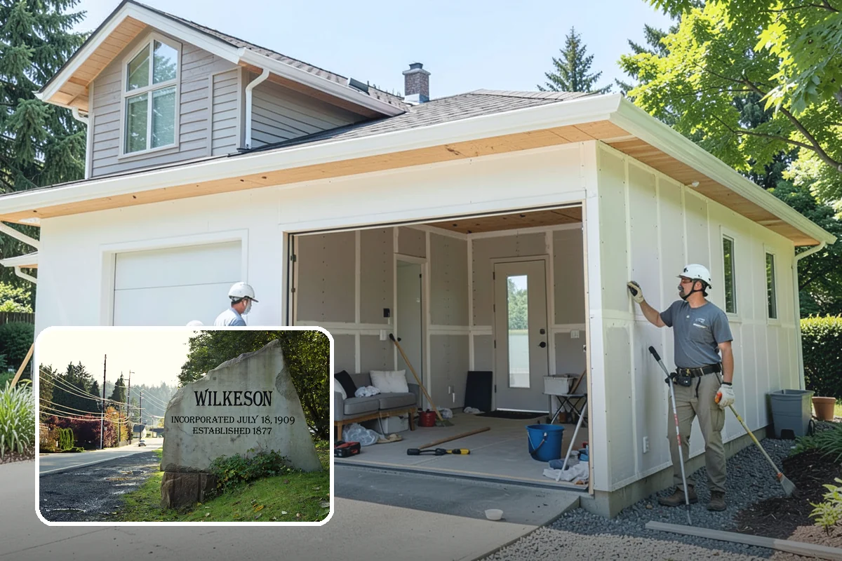Deck Painting in Wilkeson, Pierce County, WA - Solid color that hides graying and mismatched boards