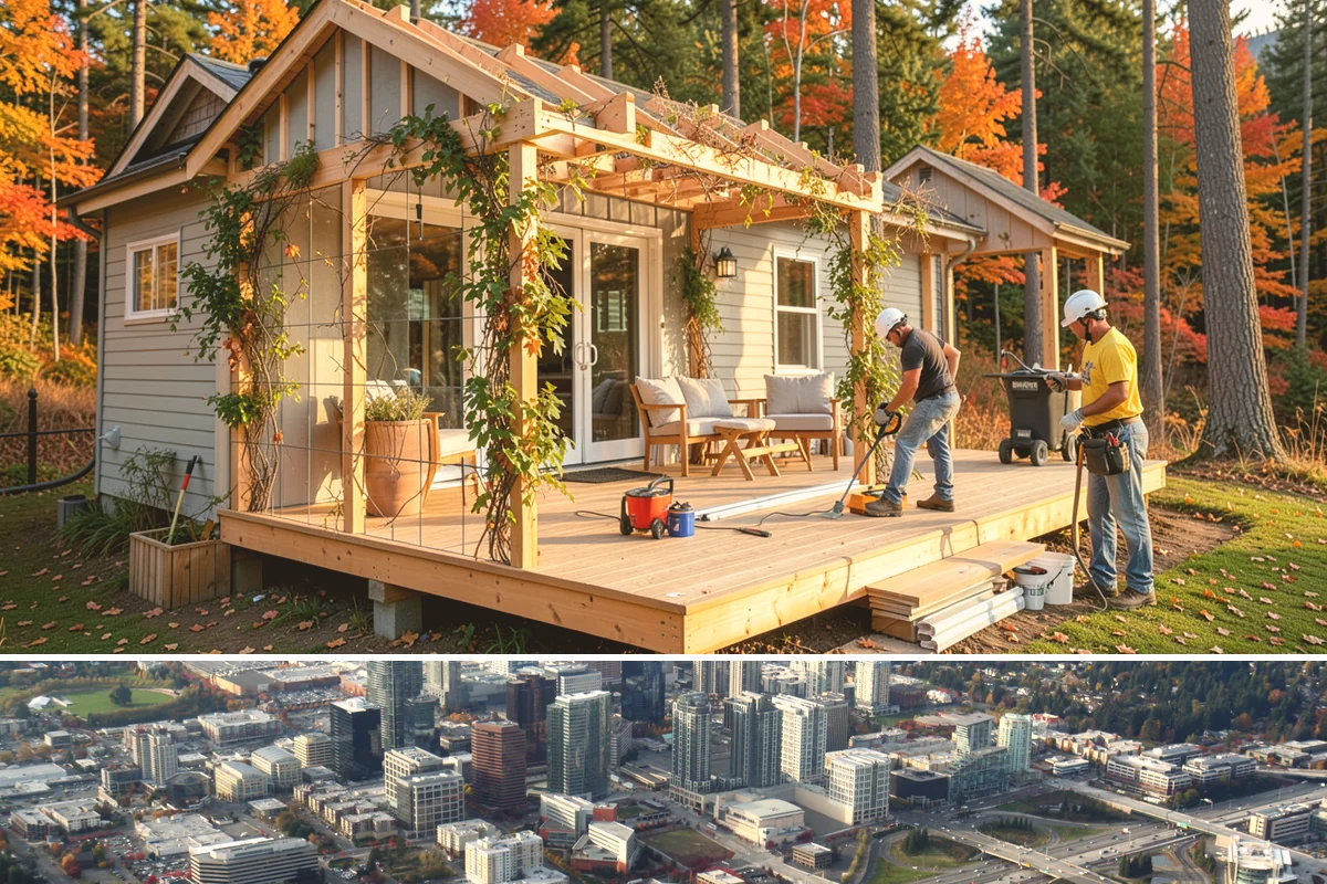 Deck Planter Construction in Bellevue, King County, WA - Spring is a natural time to build planters so they are ready for the summer growing season.