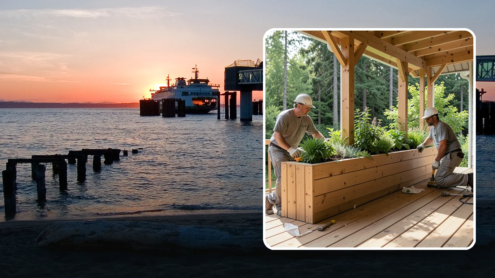 Deck Planter Construction in Edmonds, Snohomish County, WA - Built-in deck planter construction that brings greenery and privacy into your outdoor space.
