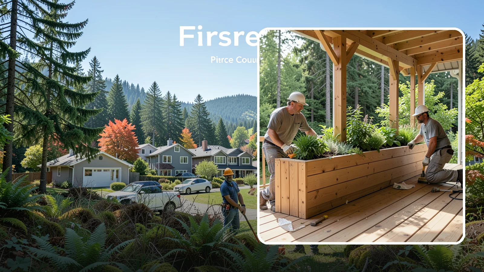 Deck Planter Construction in Fircrest, Pierce County, WA - Built-in deck planter construction that brings greenery and privacy into your outdoor space.