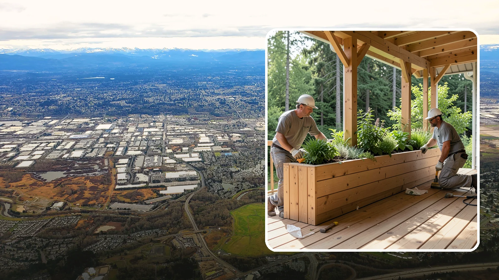 Deck Planter Construction in Kent, King County, WA - Built-in deck planter construction that brings greenery and privacy into your outdoor space.