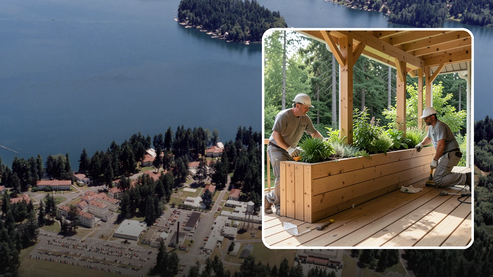 Deck Planter Construction in Lakewood, Pierce County, WA - Built-in deck planter construction that brings greenery and privacy into your outdoor space.